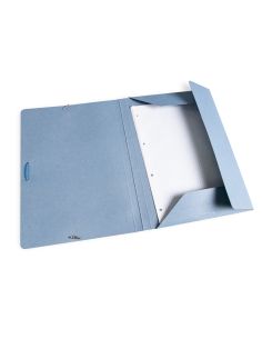 Carpeta liderpapel gomas tres solapas carton pintado folio color azul 2