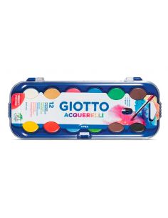 Acuarela Giotto 12 Colores Con Pincel Estuche De Plastico 2