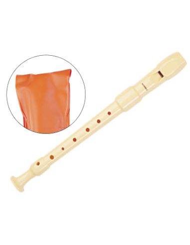 Flauta Hohner 9516 Dos Piezas Desmontable Color Marfil Funda Naranja