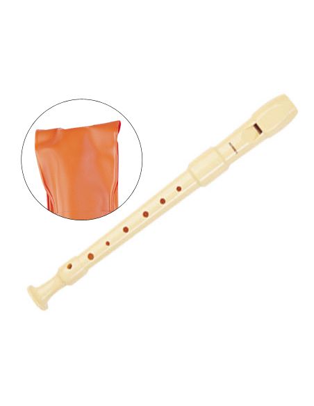 Flauta Hohner 9516 Dos Piezas Desmontable Color Marfil Funda Naranja