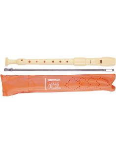 Flauta Hohner 9516 Dos Piezas Desmontable Color Marfil Funda Naranja 2